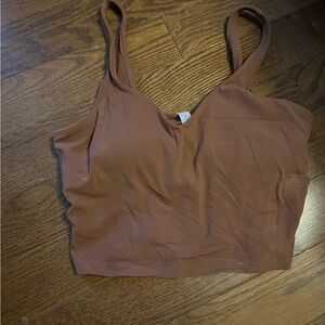 Brown lululemon define cropped tank